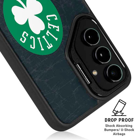 NBA Boston Celtics Black Secondary Logo Galaxy S25 Ultra Kickstand Case